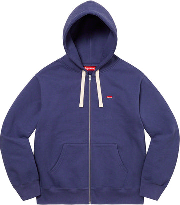 Supreme Small Box Drawcord Zip Up Hooded Sweatshirt Purple (WORN)