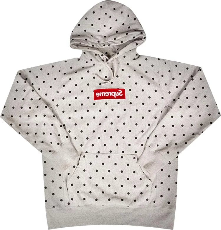 Supreme Comme Des Garcons Polka Dot Box Logo Hooded Sweatshirt