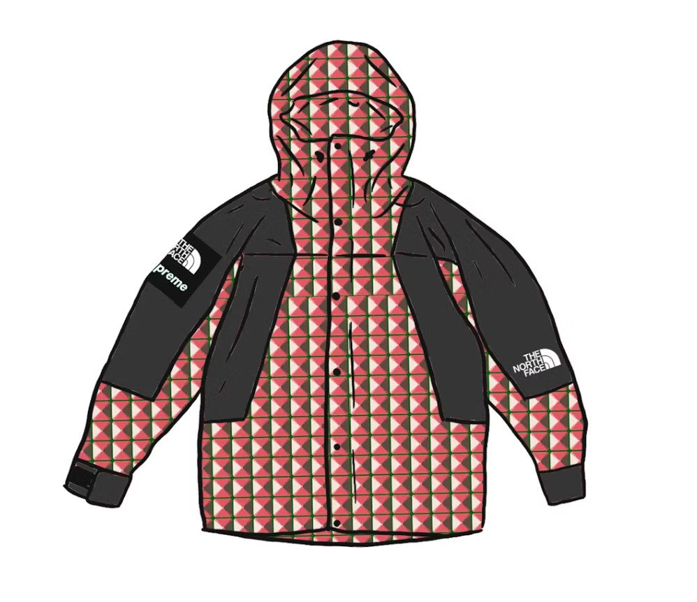 Supreme The North Face Studded Mountain Light Jacket Red – RIF LA