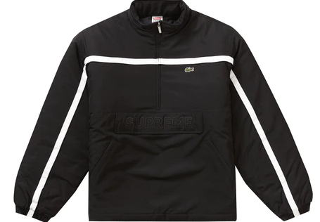 Supreme LACOSTE Puffy Half Zip Pullover Black – RIF LA