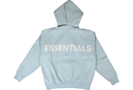 Fear of god essentials hoodie blue sale