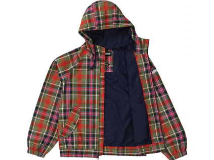 Supreme GORE-TEX Hooded Harrington Jacket Olive Plaid