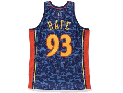 Bape, Shirts, Bape X Mitchell Ness Lakers Abc Basketball Swingman Jersey