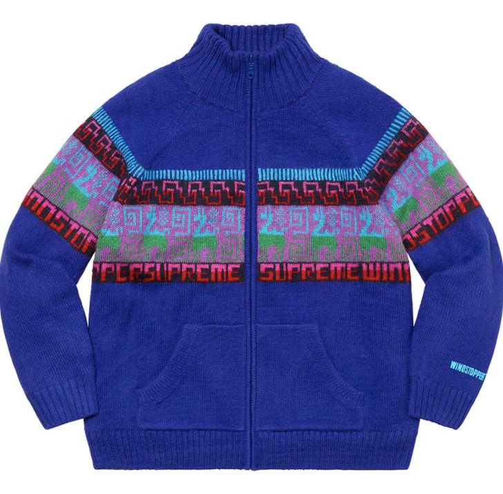 Supreme Chullo Windstopper Zip Up Sweater Blue (WORN) – RIF LA