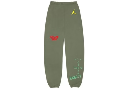 Travis Scott Jordan Cactus Jack Highest Sweatpant Olive