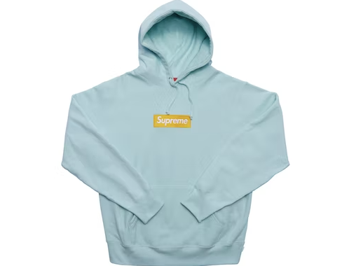 Supreme Box Logo offers Hooded Sweatshirt in Blue