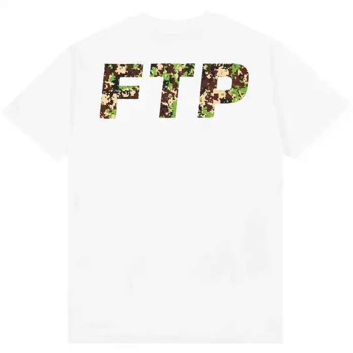 FTP DIGITAL CAMO LOGO TEE (WHITE) – RIF LA