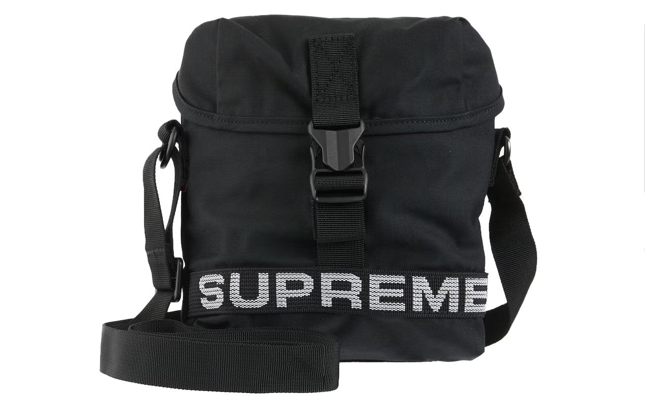 Supreme Logo Canvas Backpack - Black