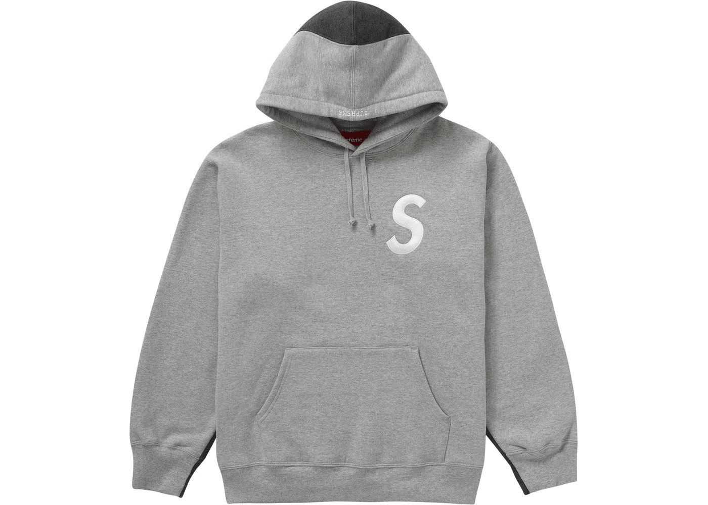 Supreme S Logo Split Hooded Sweatshirt Heather Grey – RIF LA