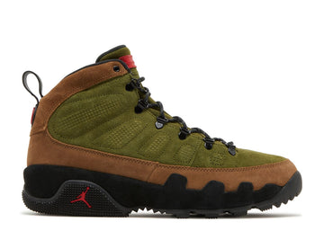 Jordan 9 Retro Boot NRG Military Brown Legion Green (WORN)