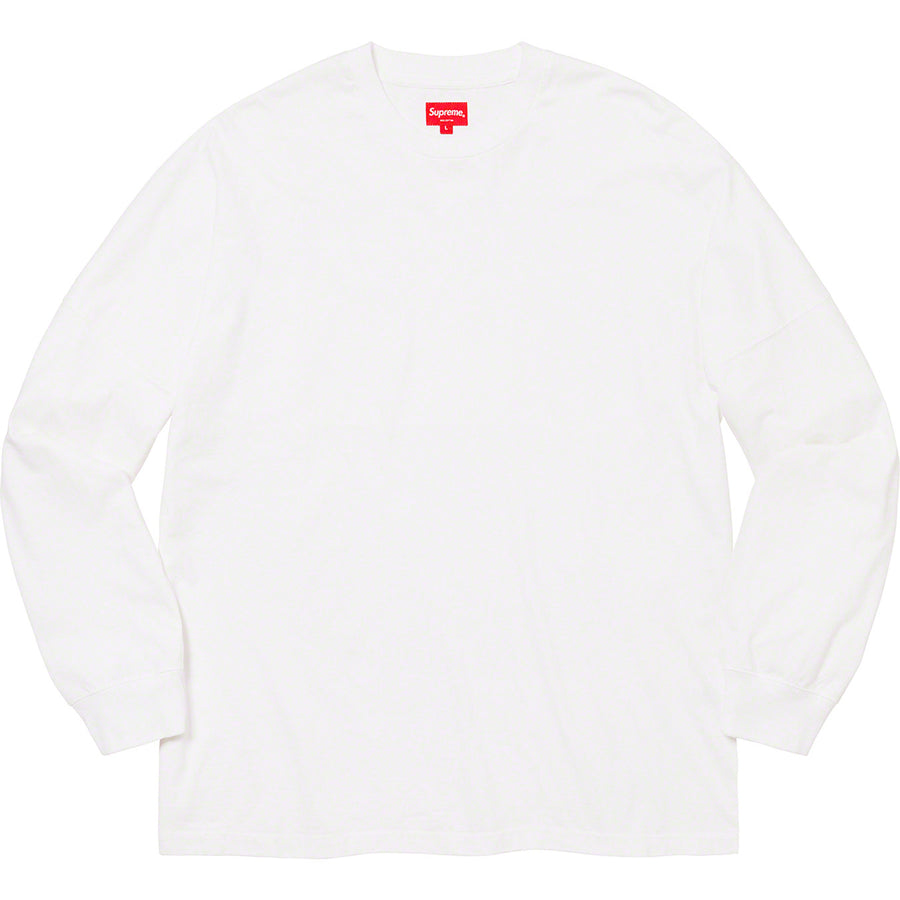 Supreme Overdyed L/S Tee White