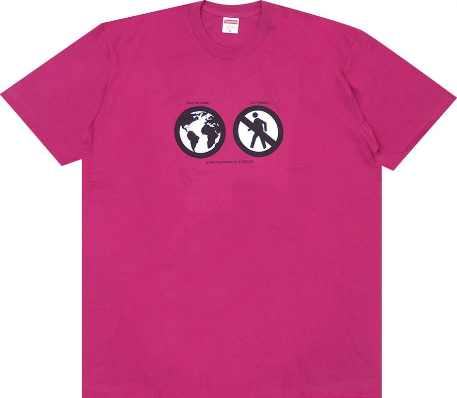 Supreme Save The Planet Tee Magenta