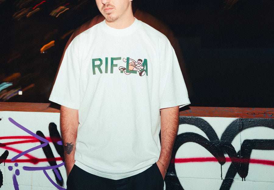 RIF LA x Van Gore Tee White