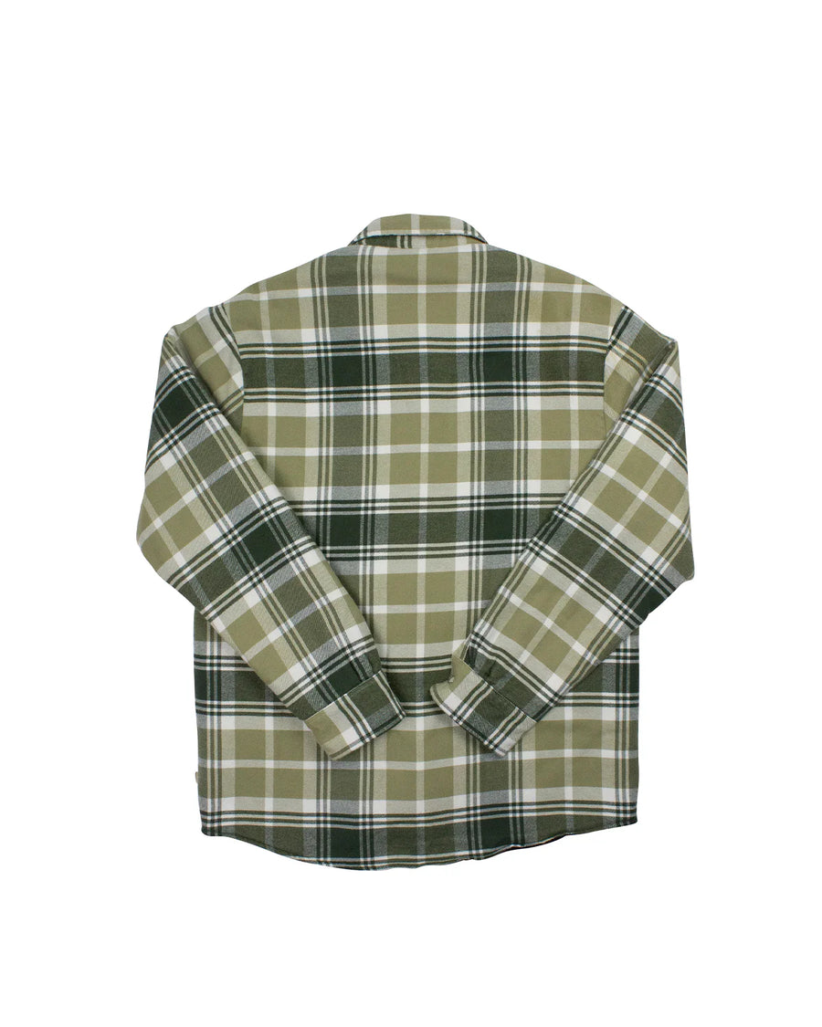 JJJJound Thermal Flannel Shirt Olive (WORN)