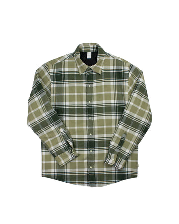 JJJJound Thermal Flannel Shirt Olive (WORN)