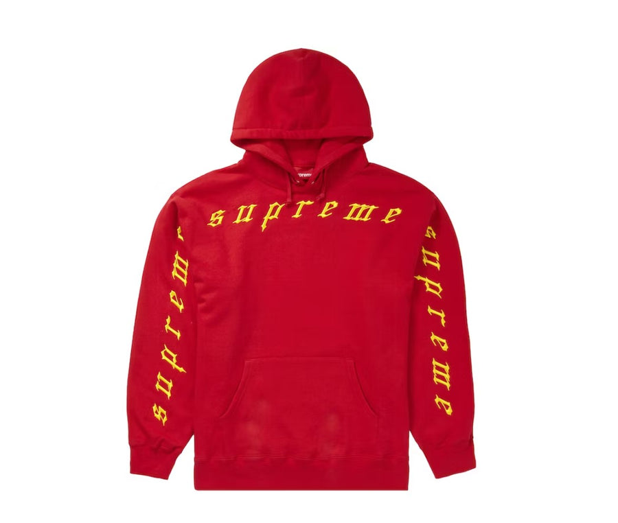 Supreme Raised Embroidery Hooded Sweatshirt Red – RIF LA