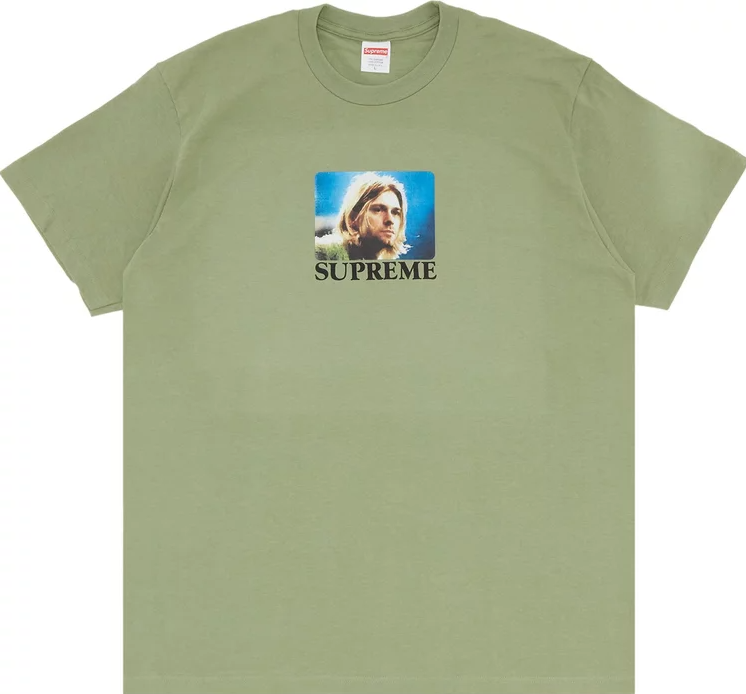 Supreme Kurt Cobain Tee Pale Olive – RIF LA