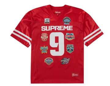 Supreme Championships Embroidered Football Jersey Red