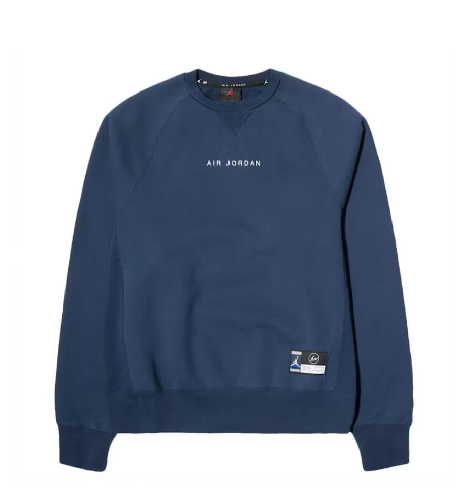 Jordan x Fragment Crewneck Sweatshirt Navy/Sport Royal/White