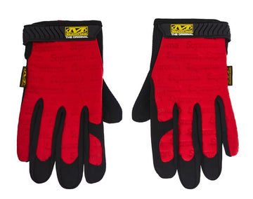Supreme Mechanix Leather Work Gloves Red