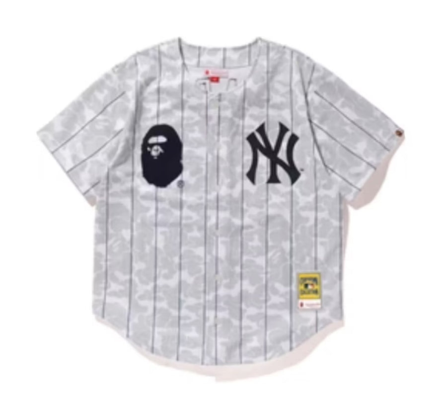 BAPE x Mitchell Ness Yankees Jersey White RIF LA