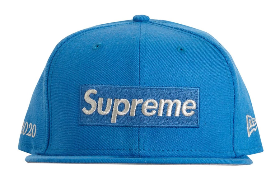 Supreme $1M Metallic Box Logo New Era Light Blue