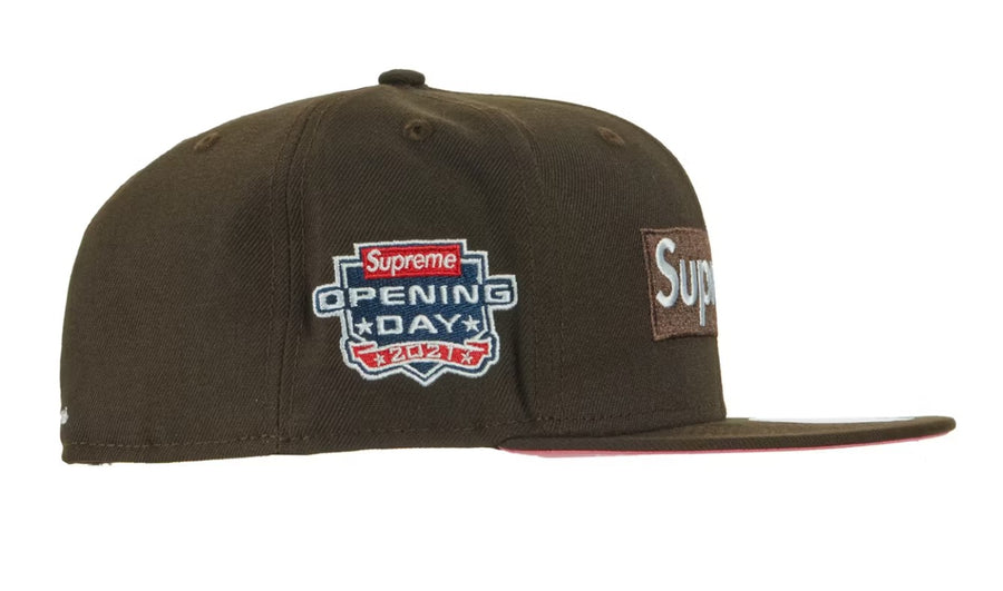 Supreme No Comp Box Logo New Era Brown