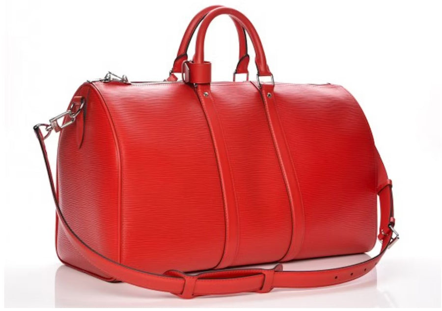 Louis Vuitton x Supreme Keepall Bandouliere Epi 45 Red