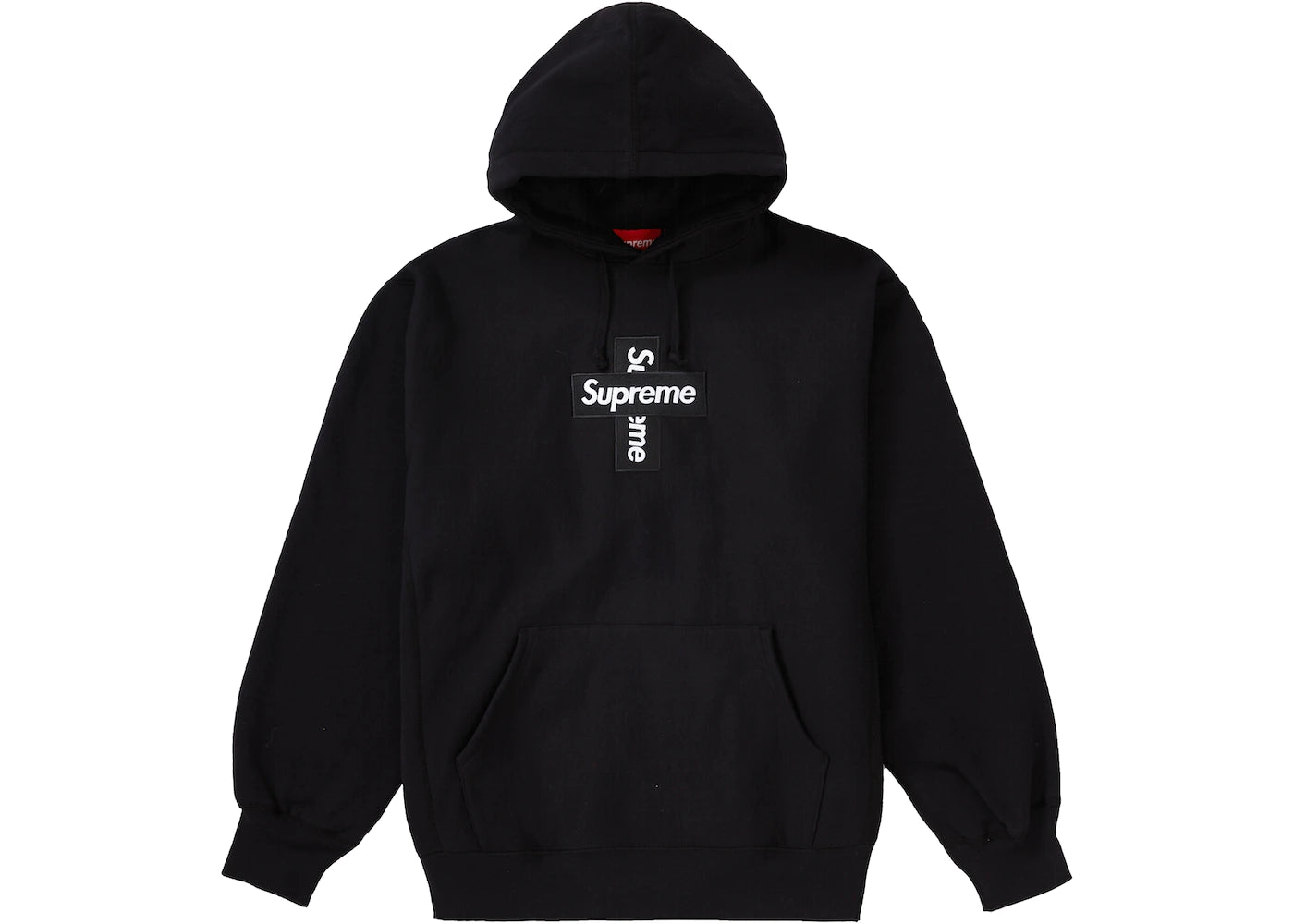 Supreme Cross Box Logo Hooded Sweatshirt Black (WORN) – RIF LA