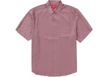 Supreme Tonal Monogram Silk S/S Shirt Dusty Purple (WORN)