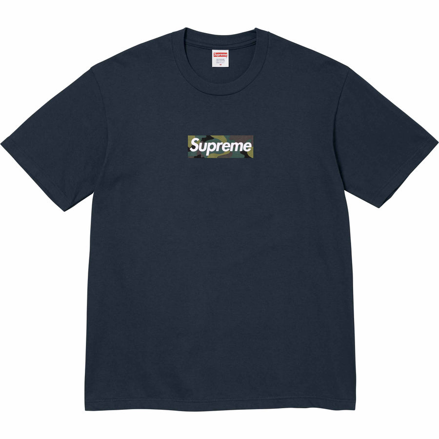 Supreme Camo Box Logo Tee Navy