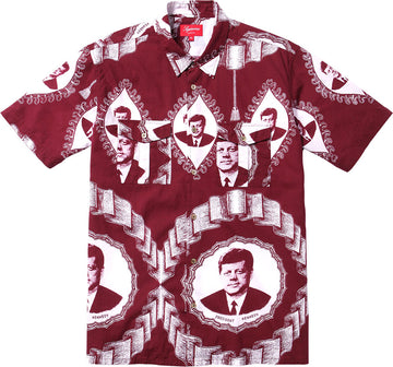 Supreme Kennedy Button Up Shirt (SS13) Burgundy (WORN)