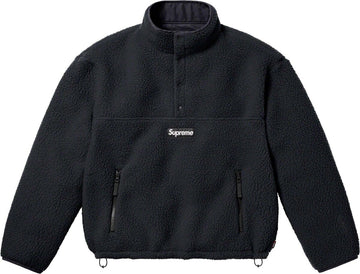 Supreme Polartec Shearling Reversible Pullover Black