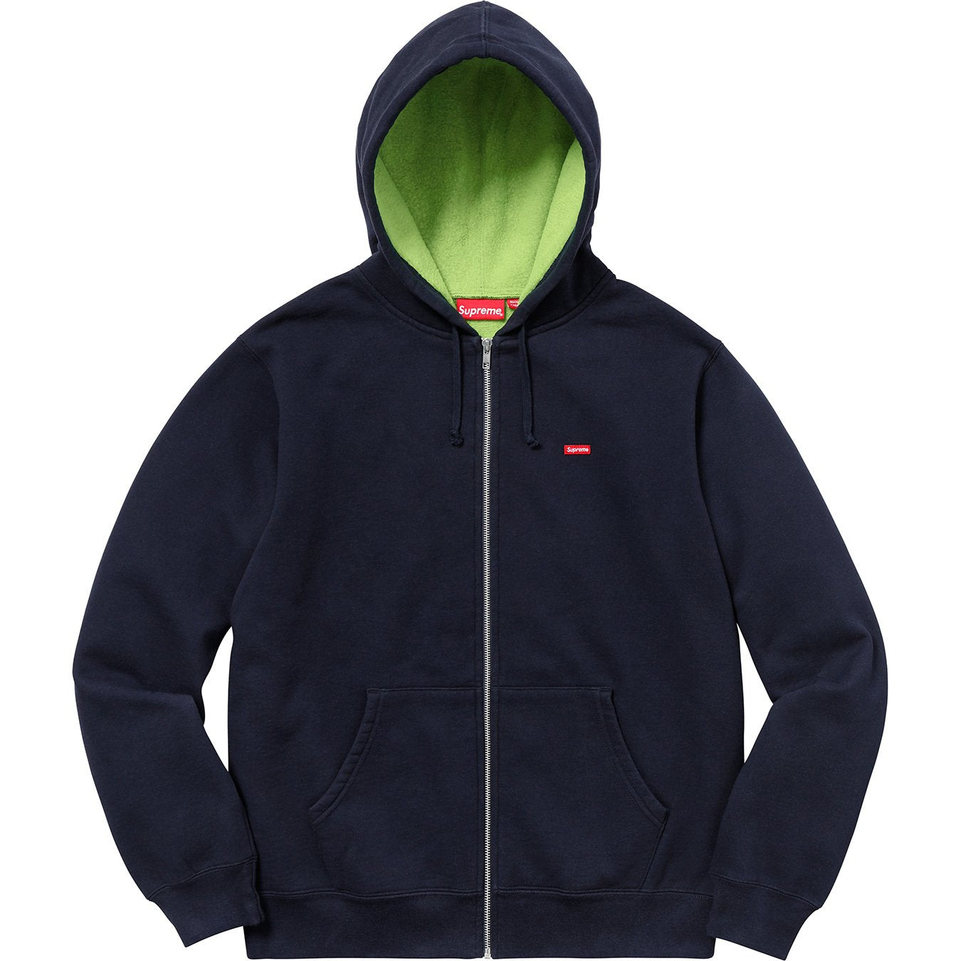 Supreme Contrast Zip Up Hooded Sweatshirt Navy (WORN) – RIF LA