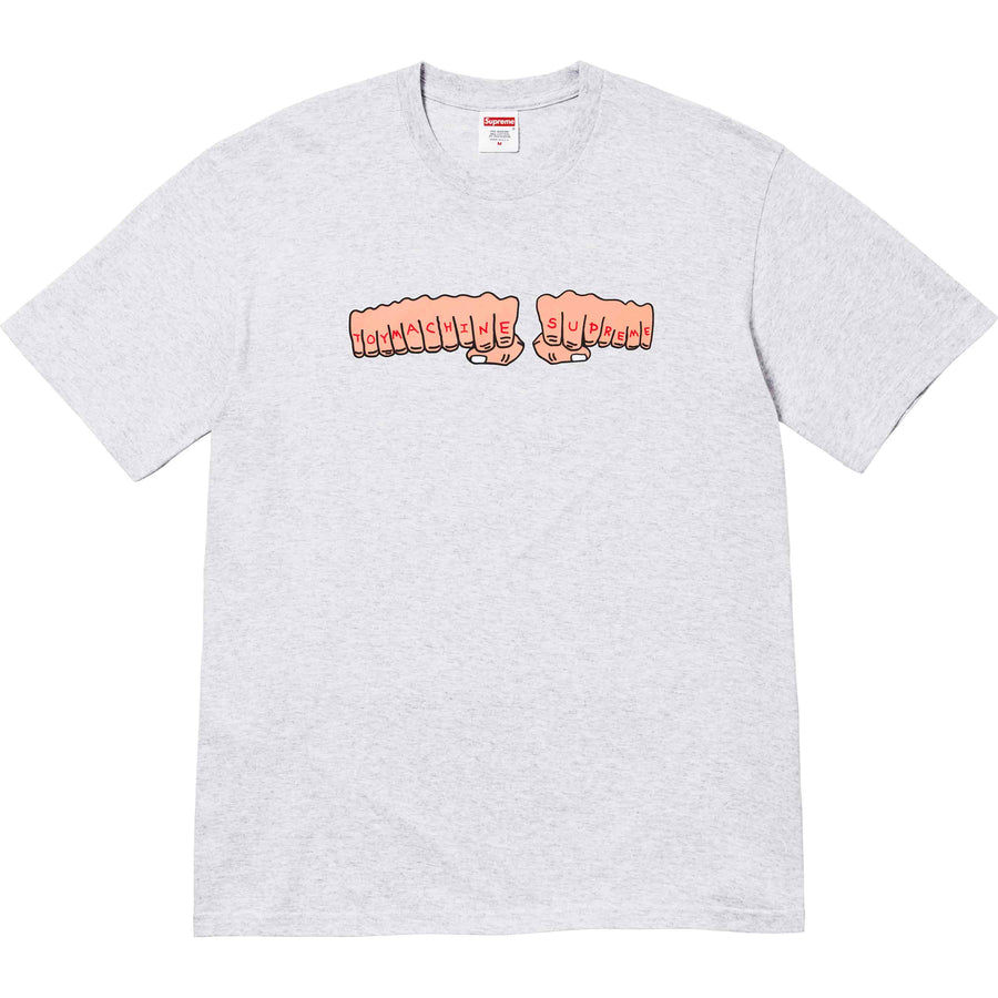 Supreme Toy Machine Fist Tee Ash Grey