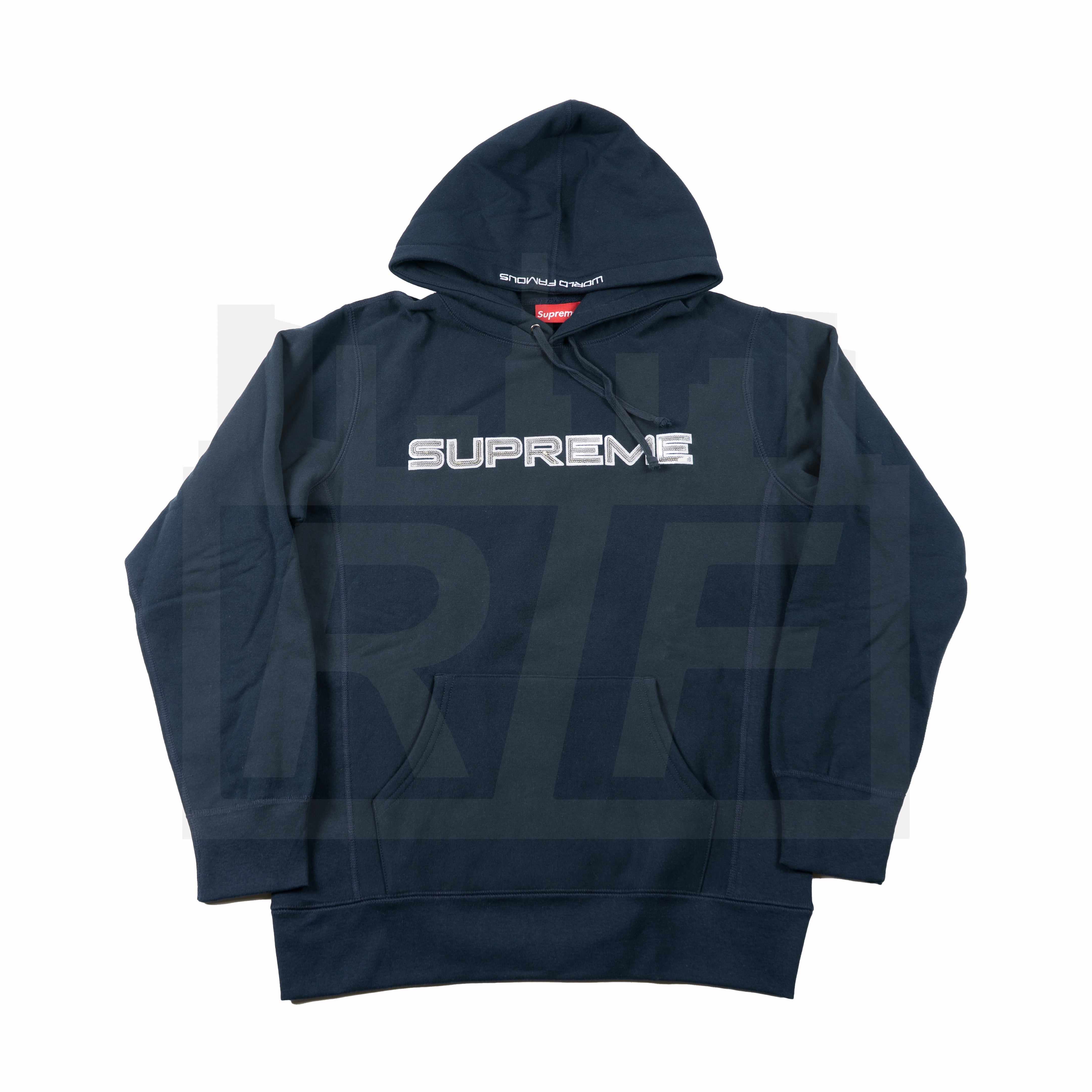 Supreme perforated leather shop hooded sweatshirt black