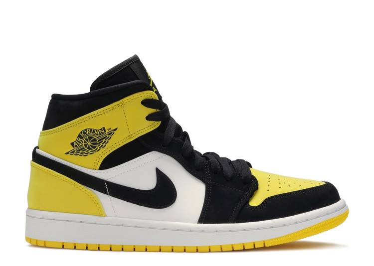 Jordan 1 Mid Yellow Toe Black (WORN)