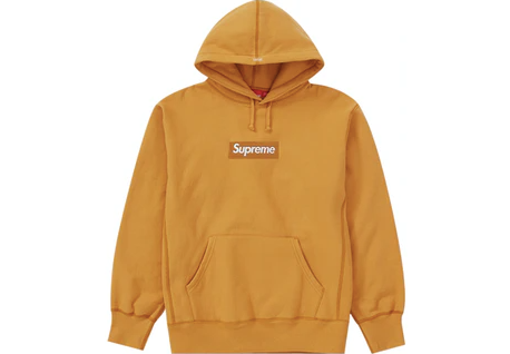 Supreme Box Logo Hooded Sweatshirt (FW21) Light Mustard