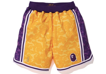BAPE x Mitchell & Ness Lakers ABC Basketball Swingman Jersey 2XL Purple