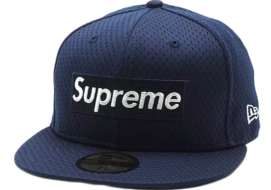 Supreme New Era Mesh Box Logo Cap Navy (WORN)