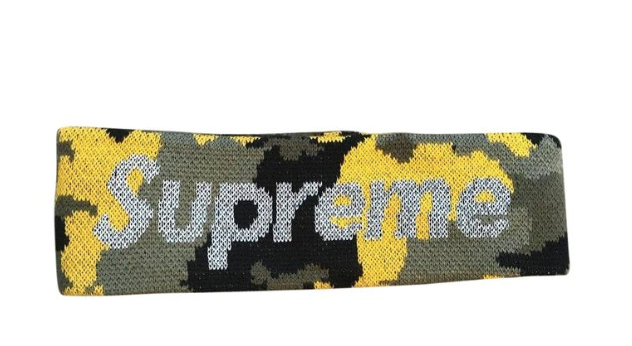 Supreme New Era Reflective Logo Headband (F/W17) Yellow Camo – RIF LA