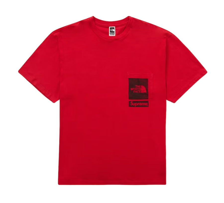 Supreme The North Face Printed Pocket Tee Red – RIF LA