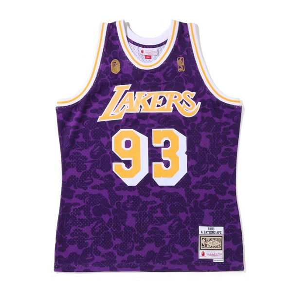 BAPE x Mitchell & Ness Los Angeles Lakers Jersey Purple – RIF LA