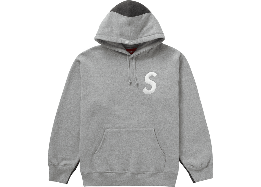 Supreme S Logo Split Hooded Sweatshirt Heather Grey – RIF LA