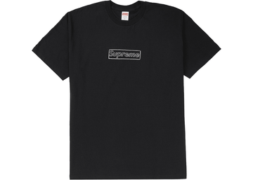 Supreme KAWS Chalk Logo Tee Black